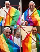 Image result for Pope and Gay Flag