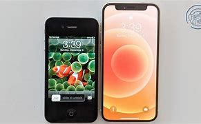 Image result for iPhone 12 Mini White vs iPhone 4