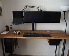 Image result for Standing Desk Gaming Setup