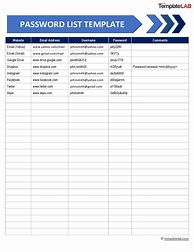 Image result for Online Password Log Template