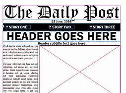 Image result for Fake Newspaper Template