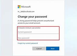 Image result for Microsoft Email Password Change