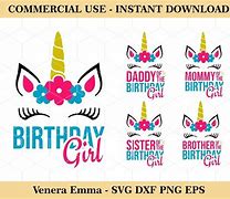 Image result for Funny Unicorn Birthday SVG