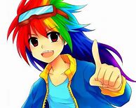Image result for Crazy Anime Boy with Rainbow Hair