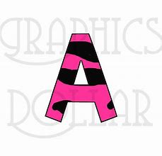 Image result for Pink Zebra Print Letters A-Z