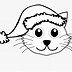 Image result for Cat Face ClipArt Black and White