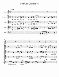Image result for Sheet Music for Call Me Al