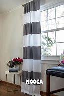 Image result for Grey and White Horizontal Striped Curtains