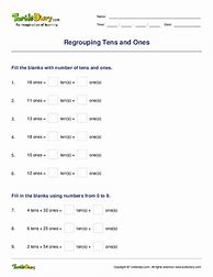 Image result for Tens and Ones Worksheet