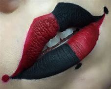 Image result for Harley Quinn Black and Red Makeup