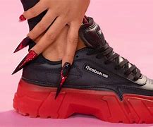 Image result for Reebok Cardi B Red and Black