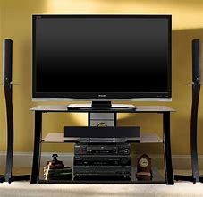 Image result for Black Flat Screen TV Stands