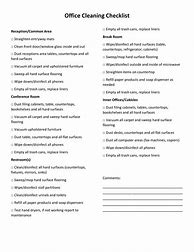 Image result for General Cleaning Checklist Template