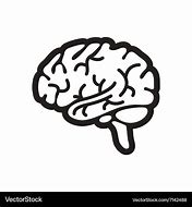 Image result for Vector of Brain Black and White