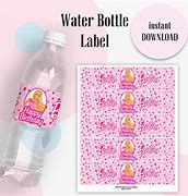 Image result for Barbie Water Bottle Labels