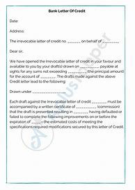 Image result for Letter of Credit Template