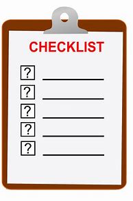 Image result for A Checklist