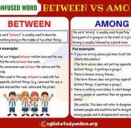 Image result for Among and Between Difference