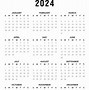 Image result for 2024 Year Calendar Printable