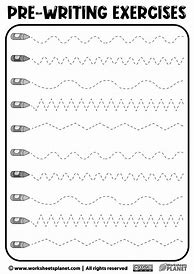 Image result for Free Pre Writing Strokes Worksheets