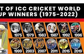 Image result for All Cricket World Cup Winners List