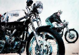Image result for Black and White Motorcycle Art
