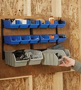 Image result for Wall Mounted Storage Bin Rack