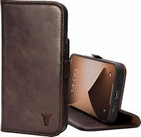 Image result for iPhone 12 Pro Max Leather Brown Wallet Case