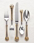 Image result for Gold and Silver Flatware
