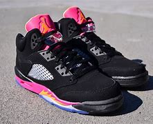 Image result for Jordan 5 Black and Pink