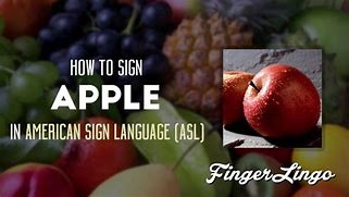 Image result for ASL Sign for Apple