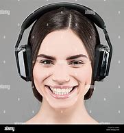 Image result for Picture Headphones Face Music Female