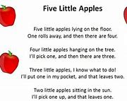 Image result for Five Little Apple's Poem