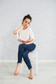 Image result for Barefoot Woman Sitting Chair