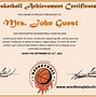 Image result for Basketball Certificate Sample