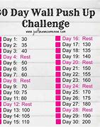 Image result for 30-Day Push-Up Challenge Calendar