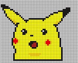 Image result for Pikachu Meme 32X32 with Grid