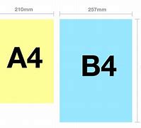 Image result for Paper Sizes A4 B4