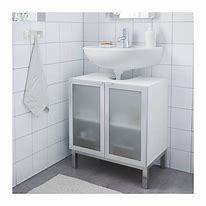 Image result for Pedestal Sink Cabinet IKEA