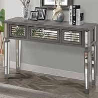 Image result for Narrow Mirrored Console Table