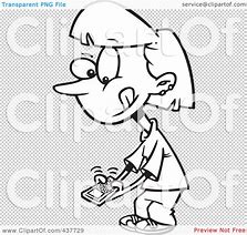 Image result for Texting Cartoon Black and White