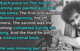 Image result for Funny Facts About Bob Ross