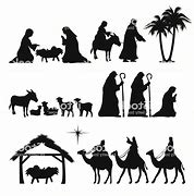 Image result for Nativity Scene Silhouette Vector