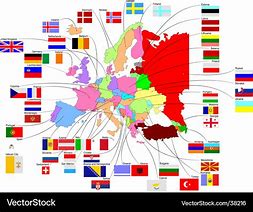 Image result for Europe Map with Countries Flags