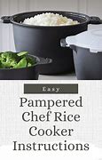 Image result for Pampered Chef Rice Cooker Directions