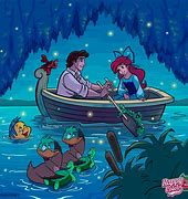 Image result for Little Mermaid Ariel and Eric Boat