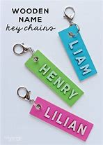 Image result for Wooden Name Key Chains