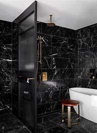 Image result for Black White and Gold Bathroom