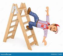 Image result for Falling Off Ladder Cartoon