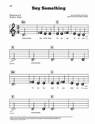 Image result for Easy Piano Sheet Music Say Something